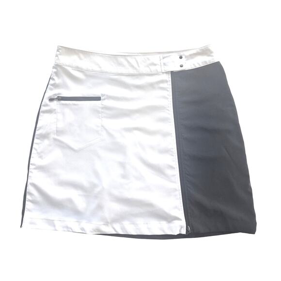 Nancy Lopez Golf Pants - Nancy Lopez Golf Skort Skirt Size 10 White Black Pockets Active Wear Pickle Ball